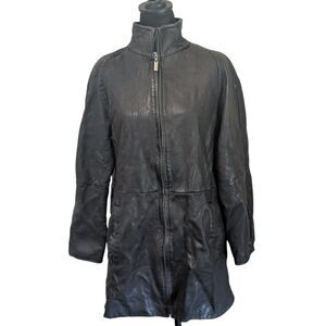 LNR by La Nouvelle Renaissance Vintage Black Leather Jacket Medium 90s